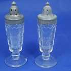 Westmoreland Princess Feather Crystal Salt   Pepper Shakers Pf-25
