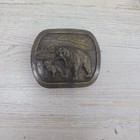 Vintage 1976 Brass Belt Buckle Bear And Cub Indiana Metal Craft