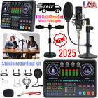 Complete Home 2  Studio Recording Kit Mixer Condenser Microphones Music Podcast