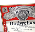 Vintage 16 x20  Budweiser Anheuser-busch King Of Beers Mirrored Mirror Bar Sign 