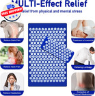 Acupressure Mat   Pillow Set For Back Neck Pain Relief  Stress Reduction