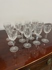 Set Of 12 1970   s Waterford Crystal Claret Wine Glasses