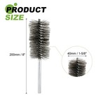 2pcs Pipe Cleaners Brush Set 1 97 Inch Stainless Steel Bristles For Tube  Silver