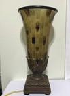 Vintage Golden    art Deco Style Acrylic Slag Glass Table Lamp 19        light    