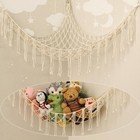 Plush Toy Hammock Corner Storage Net 39x39x55 Stuffed Animal Organizer Kids Room