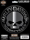 Harley-davidson Motorcycles Willie G  Skull Chrome 5 5  Round Decal
