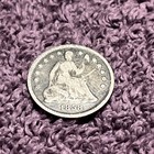 1858 Seated Liberty Silver Half Dime Vg f Scratched