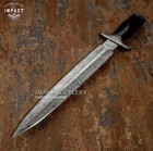 Model   4915 Hand-forged Damascus Short Sword Dagger Knife By Impact Cutlery