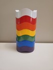 Rare Vintage Mid Century Retro 70s Helit Space Age Rainbow Wavy 7 Ashtrays  Look