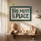 This Must Be The Place Canvas Banner  Linen Wall Art Flag  Vintage Retro Banner