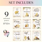 Classic Pooh Bear Baby Shower Decorations - 9 Winnie Table Signs Decor