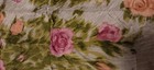Beautiful Vintage Hankerchief  Roses Pink Grey Floral Design Vtg