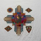 Vintage 1997 Native American Wolf Moon Aztec Sun Tribal Graphic T-shirt - Xl