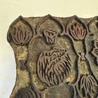 Antique Wooden Hand Carved Textile Printing Fabric Block Stamp Floral Flowers