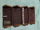 Antique Singer Sewing Machine Folding Oak Puzzle Box   Machine Attachments 1880s