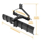 52  Width  3 Point Rear Grading Blade Scraper Blade Fit Category 0   1 Tractors