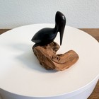 Pelican On Driftwood Nuthatch Editions Wood Carving By Michael Durkos