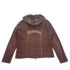 Pikeur Brown Fleece Zip Up Hooded Jacket Equestrian No Size Tag Vguc