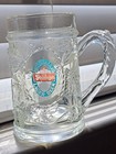 Steinlager New Zealand Lager Beer Embossed Glass Stein Mugs     Set Of 2     Vintage