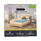 Serta 3  Cool Nights Gel Memory Foam Mattress Topper With Washable Cover  King