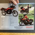 Vtg Kawasaki Gpz550 Motorcycle 1984 85 Full Color Glossy Sales Brochure Specs