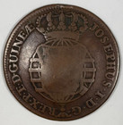 1770 Portuguese Africa Angola 1 Macuta Copper Jose I Countermarked