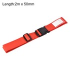 2pcs Luggage Strap Suitcase Belt W Buckle 2mx5cm Travel Packing Accessory Red