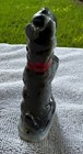 Vintage Gray Schnauzer Porcelain Figurine Made In Japan