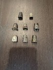 Lot Of 8 Vintage Collectible Sewing Thimbles Sterling Silver   Decorative Mixed