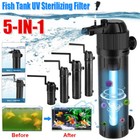 5-in-1 Aquarium Uv Sterilizer Filter Light Fish Tank Clean Lamp Clarifier Pump