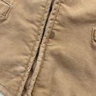 Vintage Vest Mens M Tan Canvas Sherpa Lining Casual Workwear 80s Hunting