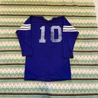 Vtg 60s Rayon Durene Jersey Size Medium Made In Usa Purple White Yellow