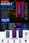 Custom Baseball Softball Lineup Board Personalized Dugout Coach Gift