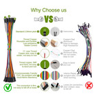 120pcs 10cm Header Jumper Wire Dupont Cable Line Connector Assorted Kit Set  mal