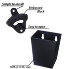 Black Cast Iron Bottle Cap Opener Wall Mounted Beer Bottle Opener With Cap Catch