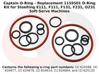 1159501 O-ring Kit For Stoelting E111 F111 F131 F231 O231 Soft-serve Machines