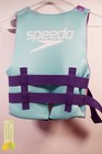 Speedo Youth Girls Watercolor Kids  Life Jacket Vest Purple 50-90 Lbs