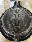 Rare Antique Griswold  7 Cast Iron Waffle Iron Short Base Fully Restored