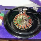 Deluxe Vintage 16    Roulette Wheel Set Rake  2 Balls  5 Dice  Felt  Chips  Cards