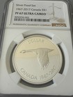 1967-2017 Canada  1 Proof Silver Centennial Coin Pf67 Ngc