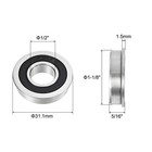 1 2 x1-1 8 x5 16  Fr8-2rs Flanged Ball Bearing Double Sealed Bearings 10pcs
