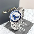Bulova Marine Star Chronograph Silver Dial Stainless Steel Men s Watch 98b423