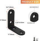 20 Pcs L Corner Brackets 2x2 Inch Black Heavy Duty L Bracket For Joint Right Ang