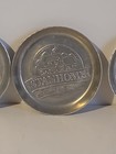 Coaster Set Of 5 Vintage Stanhome Hammered Aluminum Coasters - Ashtray Barware