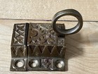 Antique Vtg Eastlake Victorian Cabinet Door Lock Loop Latch Bronze Brass Ornate