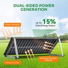 100 Watt Solar Panel Bifacial 12v Home Pv Power Off-grid Rv Camper System Carava