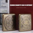 Vintage Metal Cigarette Case Box Portable 20 Cigarettes Case Holder Retro Smoke 