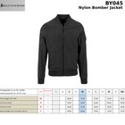 Men s Nylon Bomber Jacket By045 - Adults Classic Fashion Casual Black Or Olive