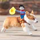 Dog Costume Pet Puppy Suit Cowboy Rider Style Dog Carrying Costume For Halloween