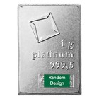 1 Gram Platinum Bar - Random Design - Lot Of 5